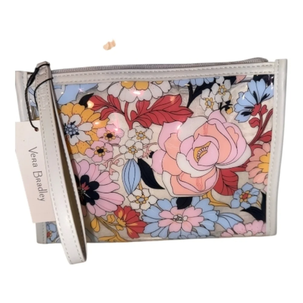 Vera Bradley Aloha Bloom Clear Beach Wristlet  NWT